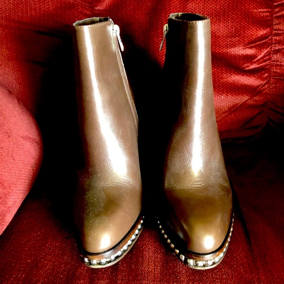 Coach Shoes - Coach High Heeled Studded Ankle Boots! They were wore once by other seller!